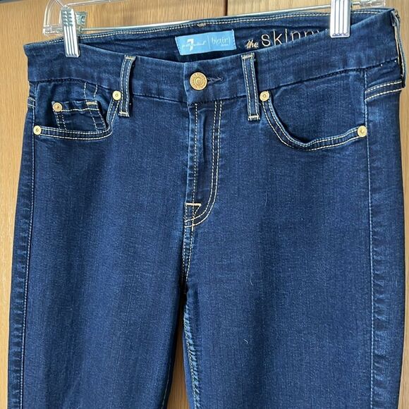 7 For All Mankind Skinny Jeans Sz 29 - Picture 5 of 10